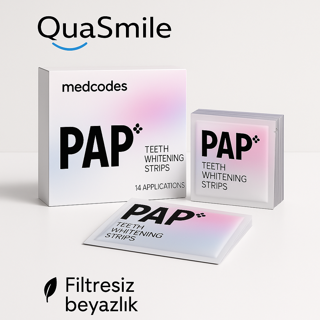 QuaSmile™ PAP+ Diş Beyazlatma Şeritleri (1 Kutu = 14 Paket = 28 Şerit)